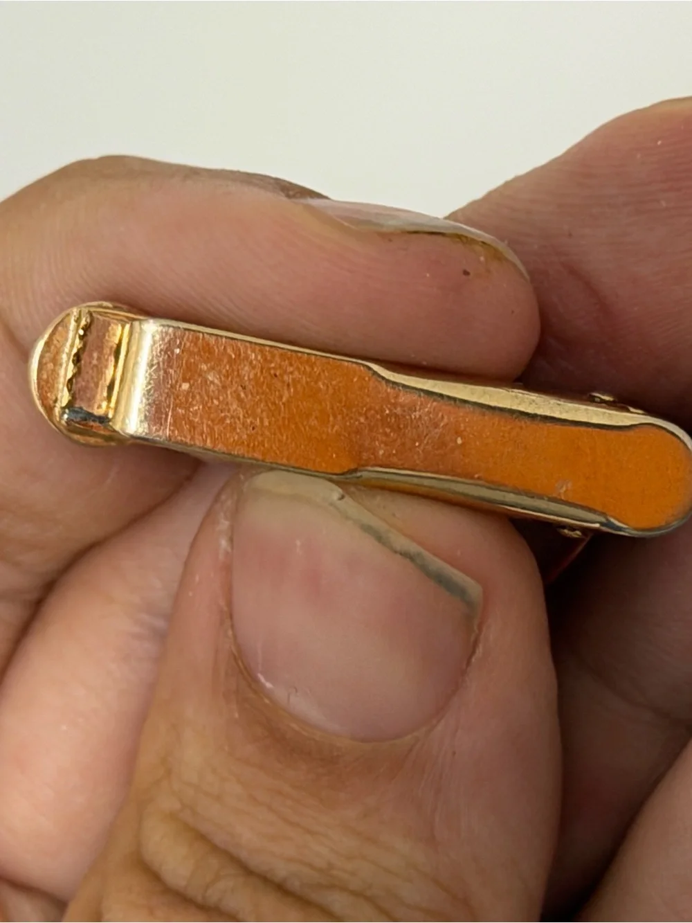 Swank Classic Gold-Tone Tie Clip with Ribbed Detail Mid Century Vintage Formal